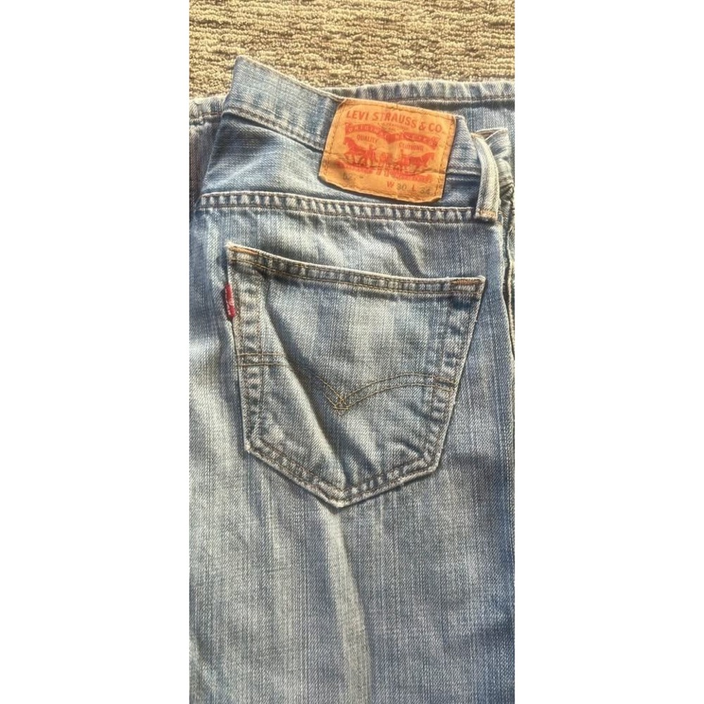 Levi's 527 Slim Bootcut Jeans Mens 30x34 Light Wash Blue Denim Pants